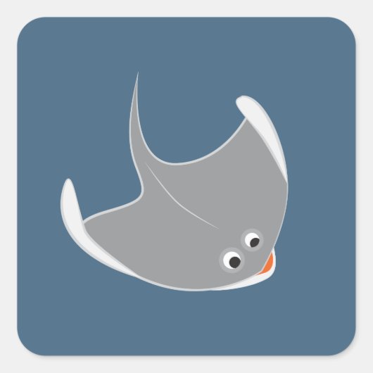 ハッピースティングレイ スクエアシール (正面)