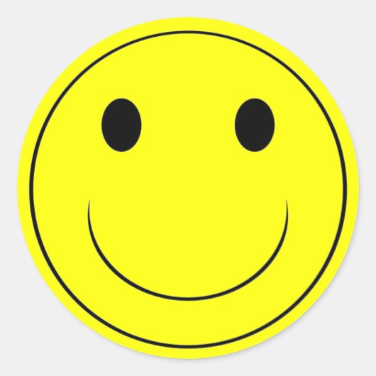 ハッピーステッカー – エクストララージ ラウンドシール (正面)