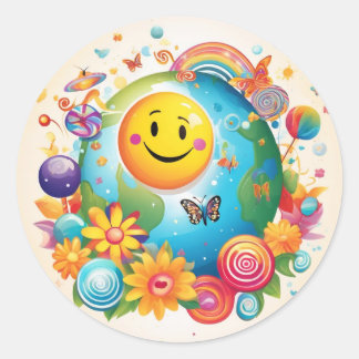 ハッピーステッカー ラウンドシール