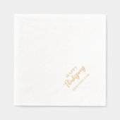 ハッピースナッシンジディナーファミリー名 箔ナプキン (正面)