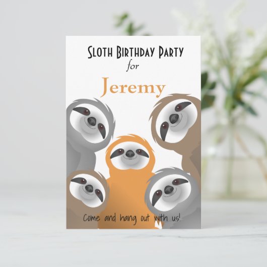 ハッピースナマズ誕生日パーティーの招待状 招待状 (スタンド正面)