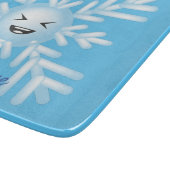 ハッピースノーフレーク絵文字サンダー_コーブ カッティングボード (角)