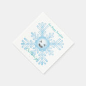 ハッピースノーフレーク絵文字サンダー_コーブ スタンダードカクテルナプキン (角)