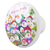 ハッピースノーマンクリスマスセラミックノブギフト セラミックノブ (右)