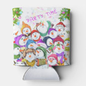 ハッピースノーマンズパーティークリスマスクーラーボックス 缶クーラー (裏面)