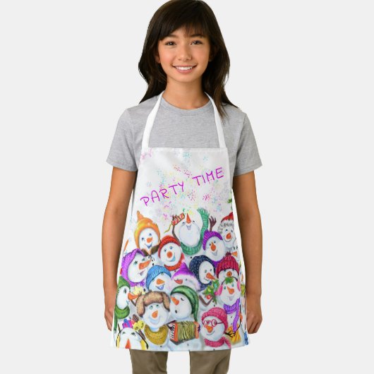 ハッピースノーマンズメリークリスマスエプロン エプロン (インサイチュ)