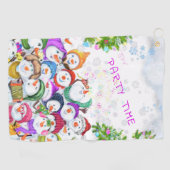 ハッピースノーマンズメリークリスマスパーティーゴルフタオル ゴルフタオル (横)