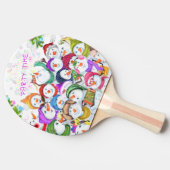 ハッピースノーマンズメリークリスマス卓球ラケット 卓球ラケット (横)