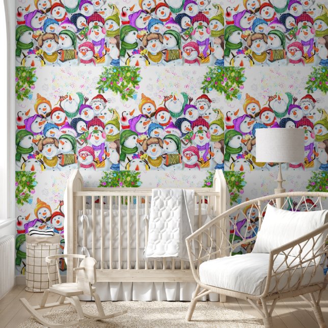 ハッピースノーマンパーティーおもしろいクリスマス 壁紙 (キッズ)