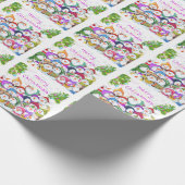 ハッピースノーマンパーティークリスマスラッピング紙 ラッピングペーパー (角)