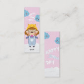 ハッピースノー日イラストレーション名ブックマーク スキニー名刺 (正面/裏面)