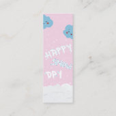 ハッピースノー日イラストレーション名ブックマーク スキニー名刺 (裏面)