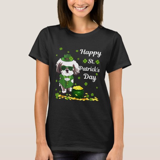 ハッピースパトリックス シー・ズー 犬 Tシャツ (正面)