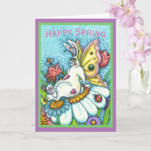ハッピースプリング フラッターバン ウサギ, フニーファニー ぬいぐるみ カード (蘭)