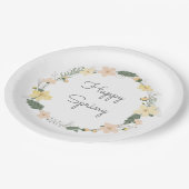 ハッピースプリント職人パステルフラワーズスウィート ペーパープレート (アングル)