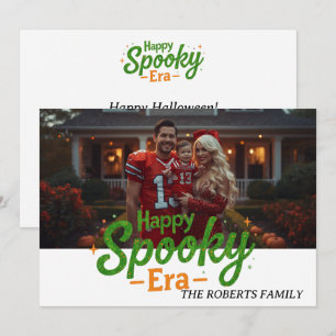 ハッピースプーキー時代のカード、家族写真のハロウィンカード