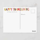 ハッピースペシャルサンクスギビング！ ポストカード (裏面)