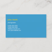 ハッピースマイルブルー写真撮影名刺 名刺 (裏面)