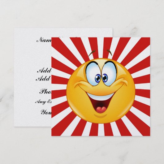 ハッピースマイル招待状- SRF 招待状 (正面/裏面)