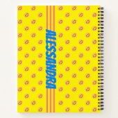 ハッピースマイル顔&あなたの名前 ノートブック (裏面)