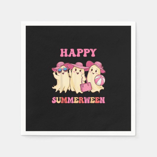 ハッピースマウィーンサマーハロウィンコスチューム幽霊L スタンダードカクテルナプキン (正面)