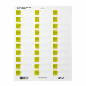 ハッピースミリースマイル顔マンガオンイエローブラックバック ラベル (フルシート)