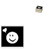 ハッピースミリー顔withハートby AnelKat ラバースタンプ (押印)