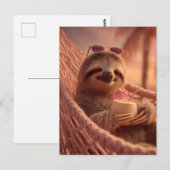 ハッピースリラックスはハンモックに ポストカード (正面/裏面)