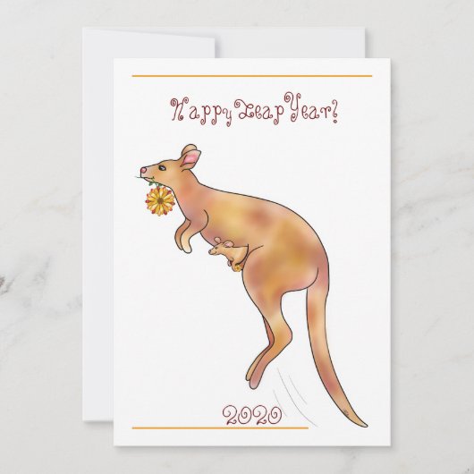 ハッピースリープイヤンカンガルー | サンキューカード (正面)