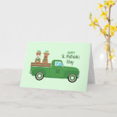 ハッピースーパーデーのワイアーフォックステリア犬 カード (黄色い花)