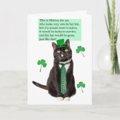 ハッピースーパーパティデーのユーモア猫の詩 シーズンカード (正面)