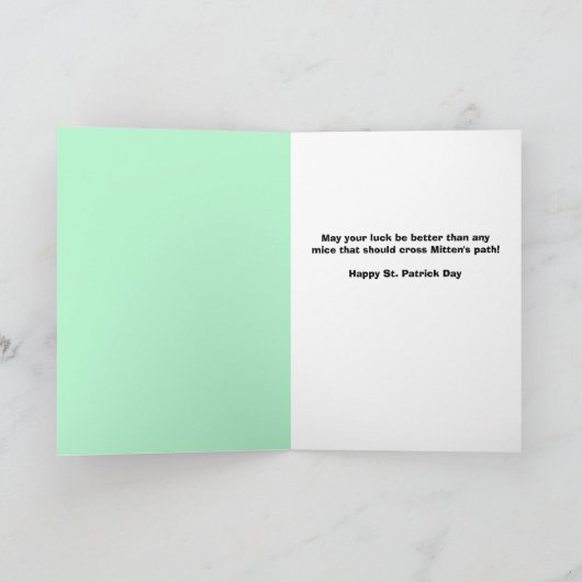 ハッピースーパーパティデーのユーモア猫の詩 シーズンカード (内部)