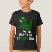 ハッピースーパーパトリックデー パトレックス T-レックス 恐竜 面白い Tシャツ (正面)