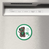 ハッピースーパーマリオデー犬四葉のクローバー緑 マグネット (インサイチュ (食洗機))