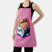 ハッピース転がシ – かわいいピクセルアート日本の食べ物 エプロン (インサイチュ)
