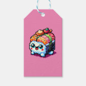 ハッピース転がシ – かわいいピクセルアート日本の食べ物 ギフトタグ (正面)