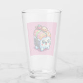 ハッピース転がシ – かわいいピクセルアート日本の食べ物 タンブラーグラス (裏面)