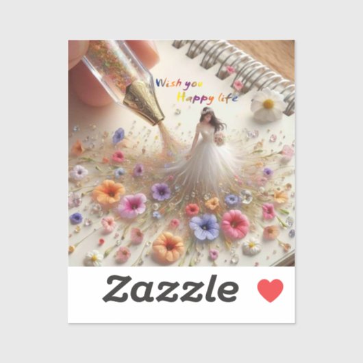 ハッピーズカット結婚ビニールシール シール (シート)