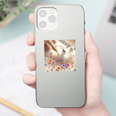 ハッピーズカット結婚ビニールシール シール (スマートフォン)