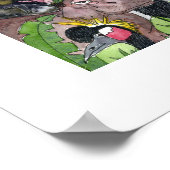 ハッピーズビーズアニマルズチルドレンズウォールアートプリント ポスター (角)