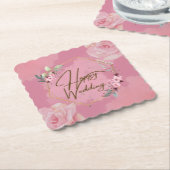 ハッピーズ結婚コースターセット ペーパーコースター (アングル)