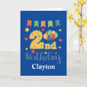 ハッピーセカンドバースデーカード カード (黄色い花)