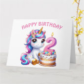 ハッピーセカンドバースデーカード カード (黄色い花)