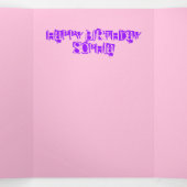 ハッピーセカンドバースデーカード, #2誕生日ピンク 三つ折りカード (内部中)