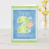 ハッピーセカンドバースデーグリーティングカードデザイン1 カード (黄色い花)
