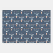 ハッピーセカンドバースデーベアラッピング紙 ラッピングペーパーシート (正面)