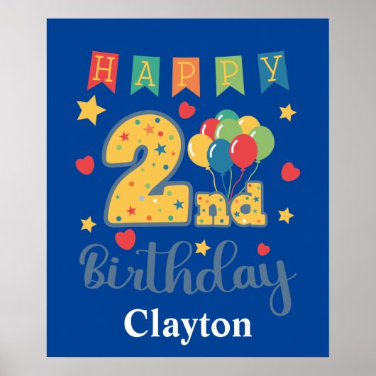 ハッピーセカンドバースデーポスター ポスター (正面)