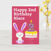 ハッピーセカンドバースデー姪 カード (黄色い花)