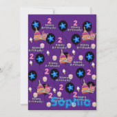 ハッピーセカンドバースデー招待状#2パープル 招待状 (正面)