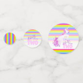 ハッピーセカンドバースデーunicorn名紙紙吹雪 コンフェッティ (裏面)